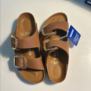 Birkenstock Big Buckle Brown Sandals - NWT!